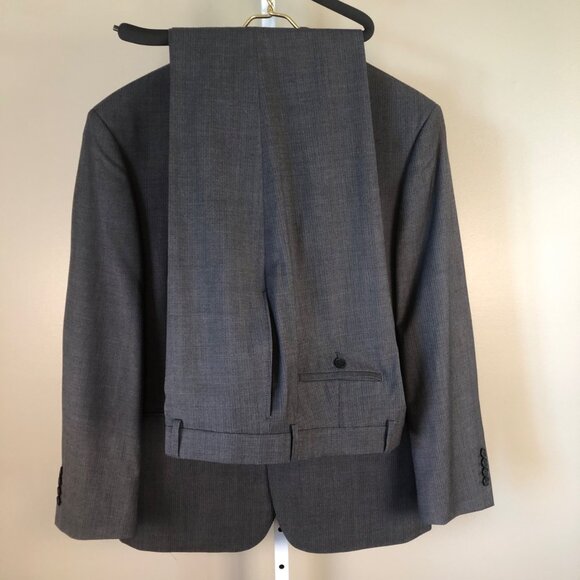 Awearness Kenneth Cole Wool Gray Suit Jacket Size 44R & Pants Size 36W 30L - Picture 3 of 15